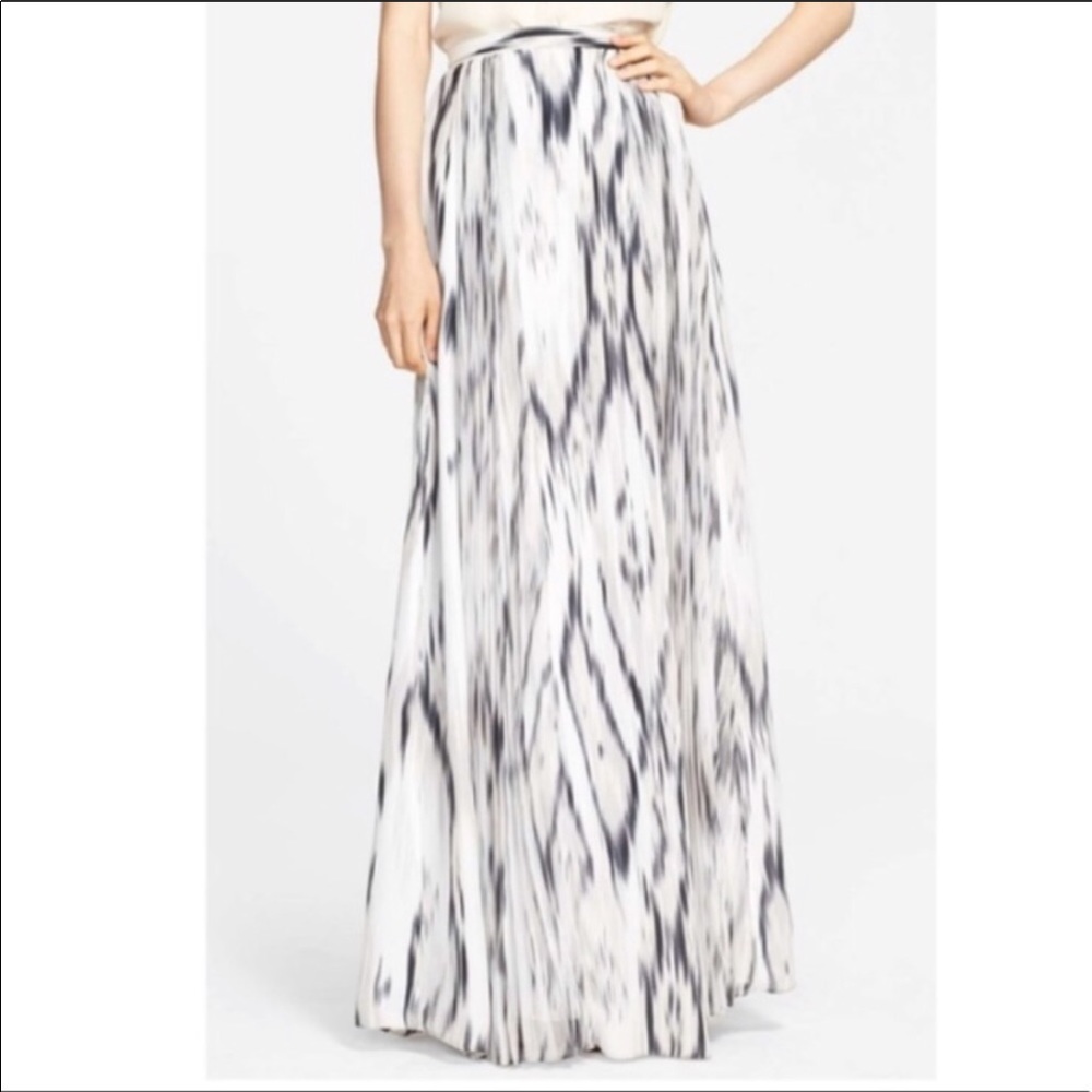 Parker Topanga Streak Print Maxi Pleated Skirt